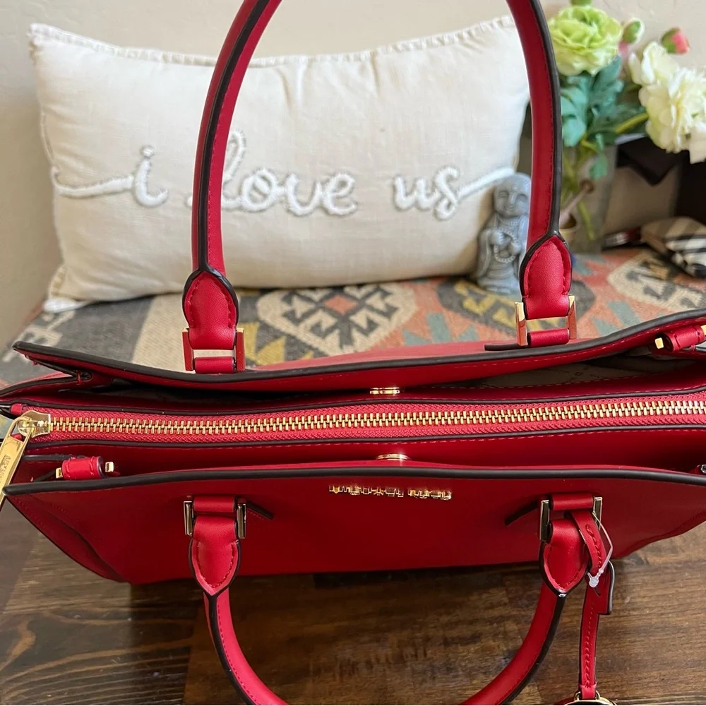 Michael Kors Sheila Tri Compartment Medium Satchel (No Long Strap)